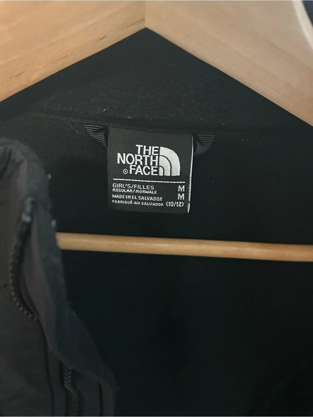 The North Face Black Kids Fleece Jacket with Wind Panel